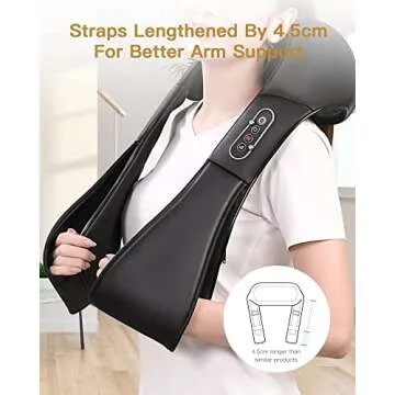 JJTGS Neck and Back Massager with Heat Electric Shoulder Massagers