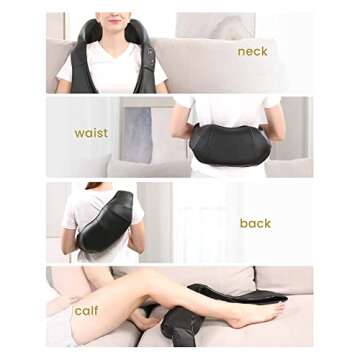 JJTGS Neck and Back Massager with Heat Electric Shoulder Massagers