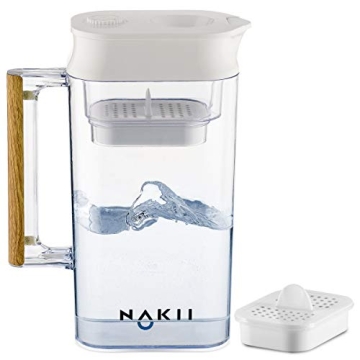NAKII Water Filter Pitcher - Advanced 150 Gallons Filtration System for Clean Drinking Water