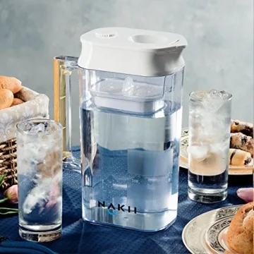 NAKII Water Filter Pitcher - 150 Gallons Long Lasting Filtration