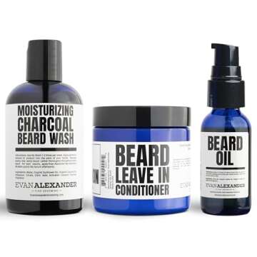 Evan Alexander Grooming MY Beginner’s Beard Kit - Hydrates and Moisturizes - Beard Growth Kit - Simple and Easy Beard Grooming Set - Personal Hygiene Products for Men - Great Fragrance