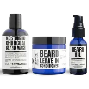 Evan Alexander Grooming MY Beginner’s Beard Kit - Hydrates and Moisturizes - Beard Growth Kit - Simple and Easy Beard Grooming Set - Personal Hygiene Products for Men - Great Fragrance