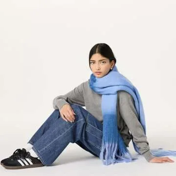 Gemma Overized Color Block Scarf for Women