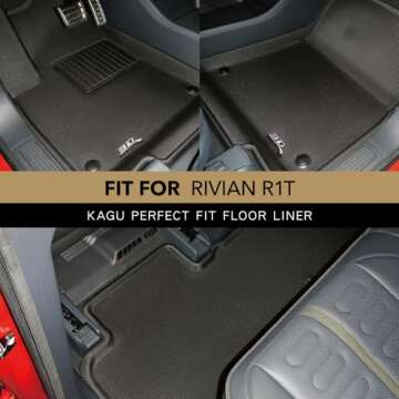3D MAXpider Kagu Floor Mats - Full Set for Rivian R1T (2022-2024)