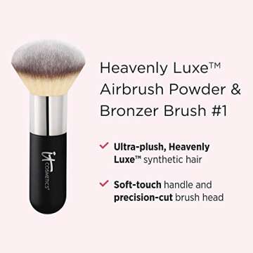 IT Cosmetics Heavenly Luxe Airbrush Powder & Bronzer Brush #1 - For a Smooth, Even, Airbrushed Finis...