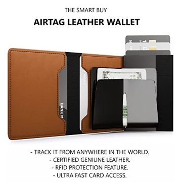 Slim Smart Buy Airtag Wallet for Apple | RFID Genuine Leather