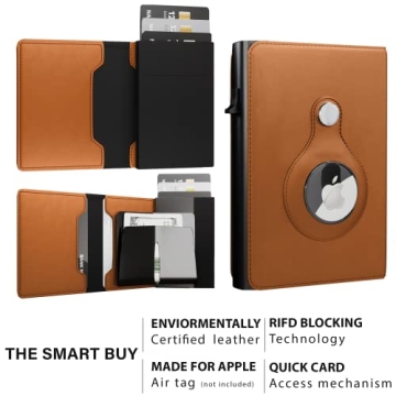 Slim Smart Buy Airtag Wallet for Apple | RFID Genuine Leather