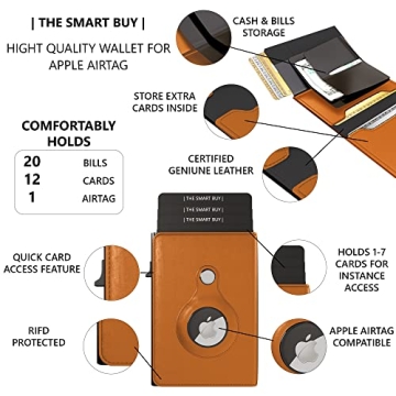 Slim Smart Buy Airtag Wallet for Apple | RFID Genuine Leather