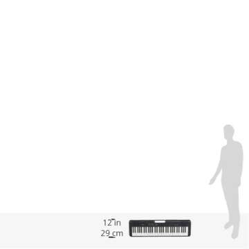 Casio Casiotone CT-S300, Touch Sensitive 61-Key Portable Keyboard with 200 Tones, 77 Rhythms, LCD Display, Music Rest, USB, Stereo Speakers, Aux In, Headphone Out, Power Supply, Black (CT-S300)