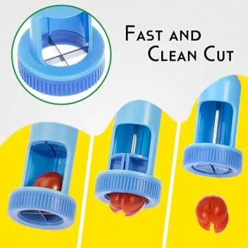 Grape Cutter Tool for Toddlers - Grape Slicer for Toddlers, Grape Quarter Food Tomato Cutter Tool for Toddlers and Baby, Grape Cherry Tomato Slicer for Toddlers - BPA Free