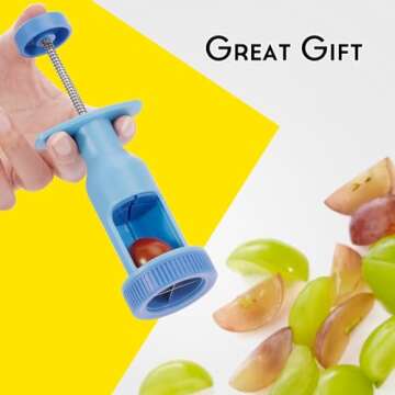 Grape Cutter Tool for Toddlers - Grape Slicer for Toddlers, Grape Quarter Food Tomato Cutter Tool for Toddlers and Baby, Grape Cherry Tomato Slicer for Toddlers - BPA Free