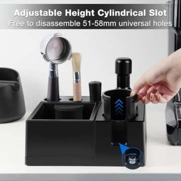 PUSEE 9 in 1 Espresso Knock Box for Baristas and Coffee Lovers