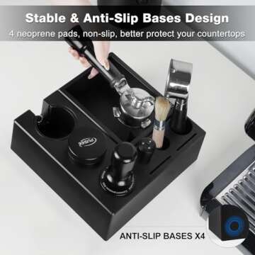 PUSEE 9 in 1 Espresso Knock Box for Baristas and Coffee Lovers