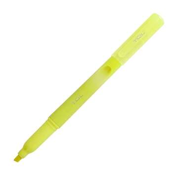TUL® Highlighters, Chisel Point, Fluorescent Yellow Barrel, Fluorescent Yellow Ink, Pack Of 12 Highlighters