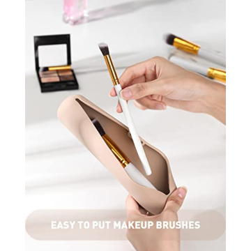 CORNERIA Magnetic Makeup Brush Holder Secure Travel Organizer