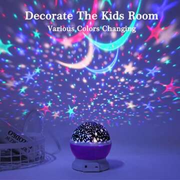 Star Projector Night Light,Birthday Fun Gifts for 1-4-6-14 Year Old Girl and Boy Toy Gift for 3-9 Ye...