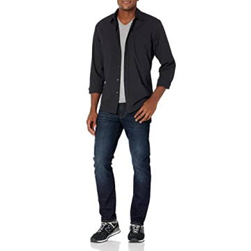 Slim-Fit Poplin Shirt for Men in Gingham Plaid Style