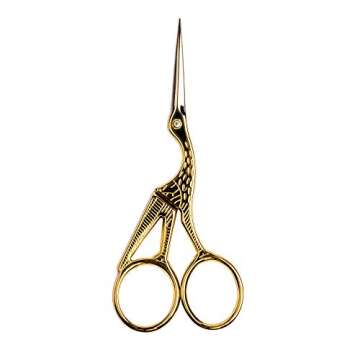 SINGER 4 Inch Forged Embroidery Scissors with Curved Tip for Sewing, Cross-Stiching, Crafts, & More ...
