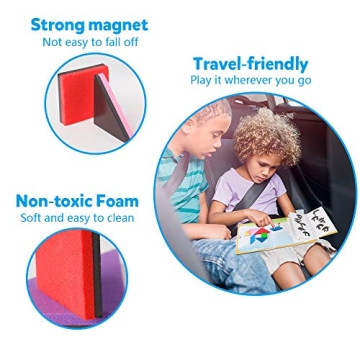 Coogam Magnetic Tangram Puzzle Book STEM Game 360 Patterns
