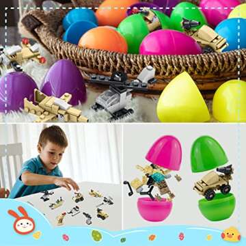 FUN LITTLE TOYS Easter Building Block Egg Set for Kids