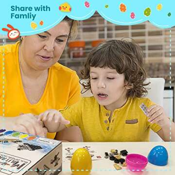 FUN LITTLE TOYS Easter Building Block Egg Set for Kids