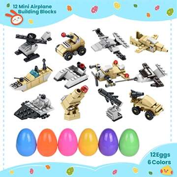 FUN LITTLE TOYS Easter Building Block Egg Set for Kids
