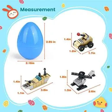 FUN LITTLE TOYS Easter Building Block Egg Set for Kids