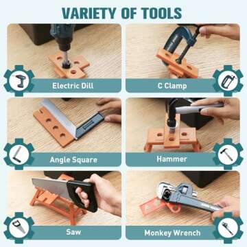 Kids Tool Box–Zealous 48 PCS Pretend Play Tools Toys for Toddler, Kids Electric Drill Kids Tool Ki...