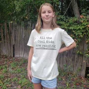 All The Cool Kids are Reading Graphic Shirt Teacher Shirts for Women Short Sleeve Book Lovers Letter Printed Tee Tops Teacher Shirts Tshirt