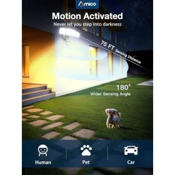Amico 3 Head Motion Sensor Security Lights 40W 4000LM