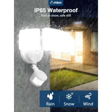 Amico 3 Head Motion Sensor Security Lights 40W 4000LM