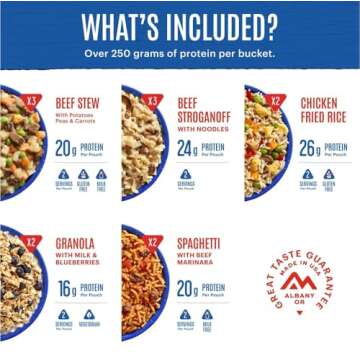 Mountain House Classic Bucket | Freeze Dried Backpacking & Camping Food | 24 Servings