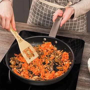 5P Halloween Horror Classic Movie Character Bamboo Spoons Utensil Gift Set for Cooking, Movie Character Engraved Patterns for Kitchen Cooking Lovers Cookware Kitchen Gifts for Housewarming or Birthday