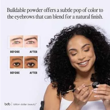 Billion Dollar Brows Eyebrow Powder in Taupe – Achieve Fuller, Fluffier Brows with Buildable Coverage, Velvet-Smooth Formula, Cruelty-Free & Vegan for a Natural, Soft Finish