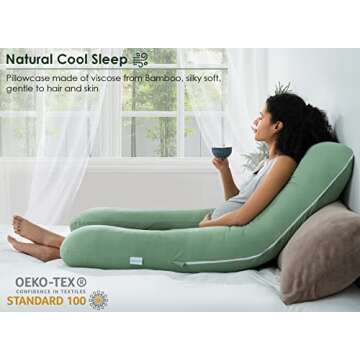 QUEEN ROSE Cooling U Shaped Body Pillow for Moms