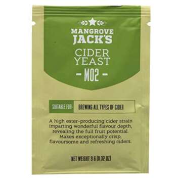 2X Mangrove Jack's Yeast Cider M02 Craft Series Yeast 9g Treats 23L