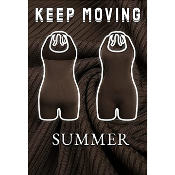 VNVNE Women Bodycon Short Romper, One Piece Short Sexy Backless Sleeveless Top Catsuit Jumpsuit (Coffee, S, s)