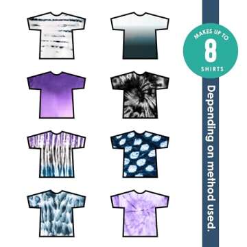 S.E.I. Shibori Tie Dye Kit 3 Pack: Pre-Mixed Spray Tie Dye Kit, Easy-to-Use, Non-Toxic Fabric Dye in Indigo, Purple, and Black, Shake and Spray