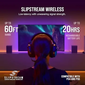 CORSAIR HS80 RGB WIRELESS Gaming Headset - Dolby Atmos - Lightweight