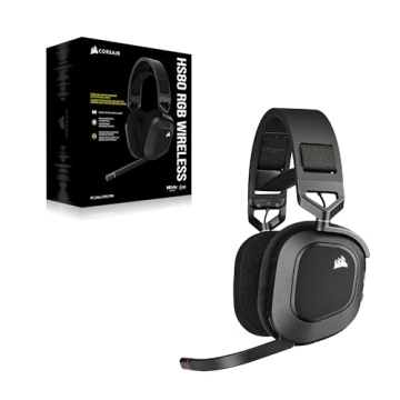 CORSAIR HS80 RGB WIRELESS Gaming Headset - Dolby Atmos - Lightweight
