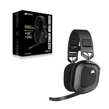 CORSAIR HS80 RGB WIRELESS Gaming Headset - Dolby Atmos - Lightweight