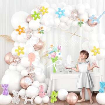 MCPINKY 100PCS Twisting Balloons White, 260q Long Balloons Thicken Latex Animal Balloons for Birthday Wedding Party Decorations Ballon Arch