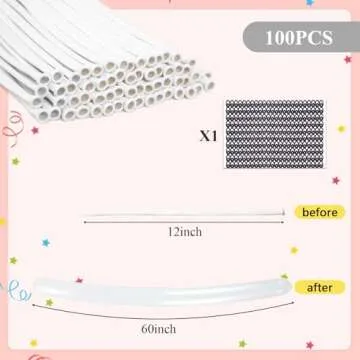 MCPINKY 100PCS Twisting Balloons White, 260q Long Balloons Thicken Latex Animal Balloons for Birthday Wedding Party Decorations Ballon Arch