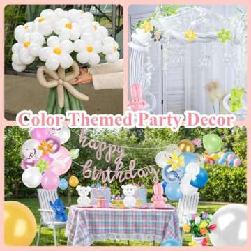 MCPINKY 100PCS Twisting Balloons White, 260q Long Balloons Thicken Latex Animal Balloons for Birthday Wedding Party Decorations Ballon Arch