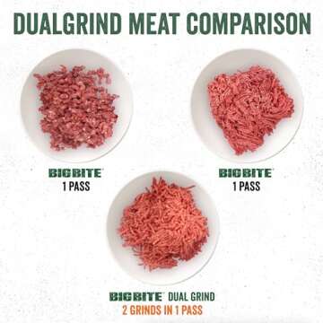 LEM Products BigBite Dual Grind #22 1.0 HP Stainless Steel Electric Meat Grinder Machine, Ideal for Heavy Use