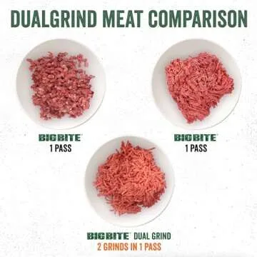 LEM Products BigBite Dual Grind #22 1.0 HP Stainless Steel Electric Meat Grinder Machine, Ideal for Heavy Use