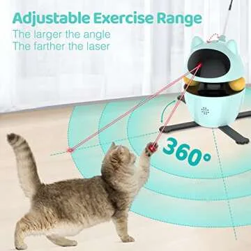 Biubiucat Cat Toys for Indoor Cats: Rechargeable Automatic Interactive Cat Toy - Electric Robotic Kitten Feather Toys - Adjustable Laser angle for Exercise, Play Alone, Chasing