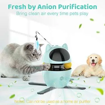 Biubiucat Cat Toys for Indoor Cats: Rechargeable Automatic Interactive Cat Toy - Electric Robotic Kitten Feather Toys - Adjustable Laser angle for Exercise, Play Alone, Chasing