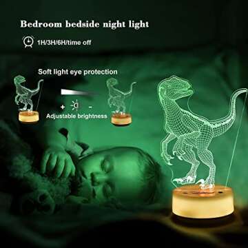 SHINECLOUD Godzill-a Night Light Godzill-a Lamp Godzill-a Toys Decor Light,Romote Control&16 Color,B...