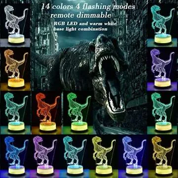 SHINECLOUD Godzill-a Night Light Godzill-a Lamp Godzill-a Toys Decor Light,Romote Control&16 Color,Birthday Gifts for Boys/Christmas Gifts for Children(Classic) (XCY2022081001)